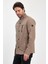 Erkek Krem Regular Uzun Mevsimlik Pamuk Polyester Karışımlı Safari Mont&ceket 5