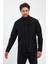 Erkek Siyah Regular Uzun Mevsimlik Pamuk Polyester Karışımlı Safari Mont&ceket 1
