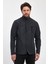 Erkek Gri Hakim Regular Uzun Mevsimlik Pamuk Polyester Karışımlı Safari Mont&ceket 1