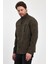 Erkek Yeşil Regular Uzun Mevsimlik Pamuk Polyester Karışımlı Safari Mont&ceket 3