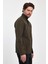 Erkek Yeşil Regular Uzun Mevsimlik Pamuk Polyester Karışımlı Safari Mont&ceket 4
