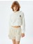 Kapüşonlu Crop Sweatshirt Pijama Üstü Ayıcık Işlemeli Pamuklu Üç Iplik 3