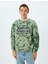 Slogan Baskılı Sweatshirt Bisiklet Yaka Yıkamalı Şardonlu Pamuk Karışımlı 3