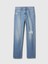 Kadın Mavi High Rise '90S Straight Jean Pantolon 3
