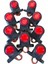 12 Ledli Mini Takoz Lamba Kırmızı-Beyaz 1