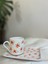El Yapımı Seramik Çiçek Tasarım Mug Kupa Fincan Handmade El Yapımı Kahve Kupası 2