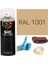 Akrilik Sprey Boya Sarı RAL-1001 Boya Seti +Zımpara+Kağıt Bant+Eldiven 1