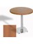 Tokyo Werzalit Yuvarlak Masa 80 cm (Kromnikel) - Koyu Ahşap 1