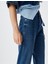 Yüksek Bel Kot Pantolon Düz Paça Düğmeli Cepli Pamuklu - Slim Straight Fit Jeans 5