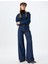 Geniş Paça Kot Pantolon Dikiş Detaylı Cepli Düğmeli Normal Bel - Wide Leg Jeans 2