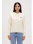 Basic Beyaz Kadın Sweatshirt 1