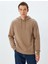 Kapşonlu Sweatshirt Basic Şardonlu Pamuk Karışımlı 3