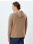 Kapşonlu Sweatshirt Basic Şardonlu Pamuk Karışımlı 4