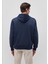 Kapüşonlu Fermuarlı Lacivert Basic SWEATSHIRT0S10277-70490 4