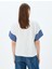 Çizgili Tişört Renk Kontrastlı Kısa Kollu Bisiklet Yaka Pamuklu 4