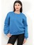 Mavi Kadın Basic Sweatshirt Yakası V Rabina Detaylı Üç İplik Pamuk Karışımlı - 2574 1