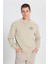 Regular Fit Normal Kesim Bisiklet Yaka Pembe Sweatshirt 1