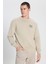 Regular Fit Normal Kesim Bisiklet Yaka Pembe Sweatshirt 2