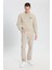 Regular Fit Normal Kesim Bisiklet Yaka Pembe Sweatshirt 3