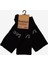 Unisex 3'lü Paket Siyah Çorap 2