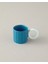 Angled New Bone China Kahve Fincan Takımı Turkuaz 2