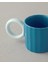 Angled New Bone China Kahve Fincan Takımı Turkuaz 3