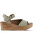 Yeşil Alf Süet Kadın Dolgu Topuklu Sandalet 01WA4704 01WA4704 1