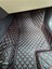 Peugeot Pejo 307 2001-2008 Siyaha Kırmızı Renk Araca Özel 8d Premium Yeni Havuzlu Deri Oto Paspas 4