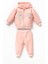 Şardonlu 2 Iplik Kız Bebek Fermuarlı Kapşonlu Pamuklu Alt Üst Takım 1