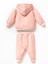 Şardonlu 2 Iplik Kız Bebek Fermuarlı Kapşonlu Pamuklu Alt Üst Takım 2