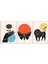 Dekoratif Bohem Retro Art Minimal 3lü Set Tablosu - MNT108 2