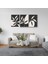 Dekoratif Gri Yaprak Bohem Retro Art Minimal 3lü Set Tablosu - MNT118 1