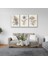 Dekoratif Yaprak Bohem Retro Art Minimal 3lü Set Tablosu - MNT120 1