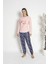 Kadın Kışlık Love Desenli Termal Pijama Takımı 1