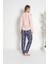 Kadın Kışlık Love Desenli Termal Pijama Takımı 5