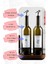 Marasca Ahşap Stantlı Amber 2'li 750 ml Zeytinyağı Sıvıyağ Şişesi Yağdanlık Yağlık Standlı Cam Şişe 2
