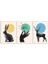 Dekoratif Bohem Retro Art Minimal 3lü Set Tablosu - MNT109 2