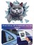 3D Sevimli Kedi Tasarımlı Eğlenceli Araç Stickeri Oto Aksesuar 10*10CM 1