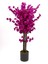Gri Saksıda Mor Renkli Yapay Bahardalı Ağacı 100 cm 1