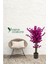 Gri Saksıda Mor Renkli Yapay Bahardalı Ağacı 100 cm 3