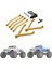 Fms FCX24 Metal Şasi Bağlantıları Çekme Çubukları Bağlantı Çubukları 1/24 Rc Paletli Araba Yükseltme Parçaları Aksesuarları, Sarı (Yurt Dışından) 5