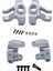Metal Direksiyon Kupası Direksiyon Mafsalı C-Hub Taşıyıcı MN86S MN86 MN86KS MN86K Mn G500 1/12 Rc Araba Yükseltme Parçaları, Gümüş (Yurt Dışından) 1