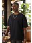 Unisex Bisiklet Yaka 2 Iplik Basic Oversize Penye Tişört 1009 2