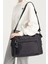 Ekstra Hafif Kumaş Kadın Omuz Çantası 2022-3139 Siyah 2