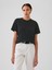 Kadın Siyah Supima® Pamuk Relaxed T-Shirt 1