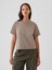Kadın Gri Supima® Pamuk Relaxed T-Shirt 1