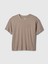 Kadın Gri Supima® Pamuk Relaxed T-Shirt 2