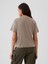 Kadın Gri Supima® Pamuk Relaxed T-Shirt 5
