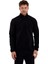 Erkek Rahat Içi ve Dışı Polarlı Isı Koruyan Fermuarlı Polar Sweatshirt 4