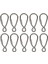 10 Çelik Vida Kilidi Karabina Anahtarlık Yürüyüş Tırmanma Kancası, 46X21MM (Yurt Dışından) 2
